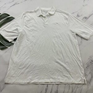 Coolibar Mens Polo Shirt Size XL White UPF 50 Sun Protection Solid Short Sleeve